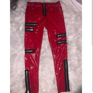 Size S Current Mood Red Latex Pants